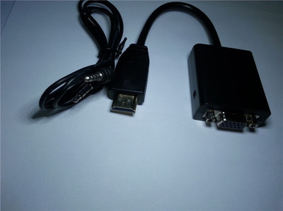 深圳市福之星电子 专业批发高品质HDMI TO VGA转接卡/转接线（带音频）